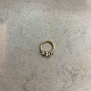 Maria Tash 16G Yellow Gold CZ Clicker